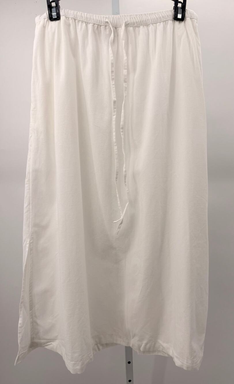 Universal Thread Womens M White Maxi Skirt Cotton Rayon Drawstring Waist NWT